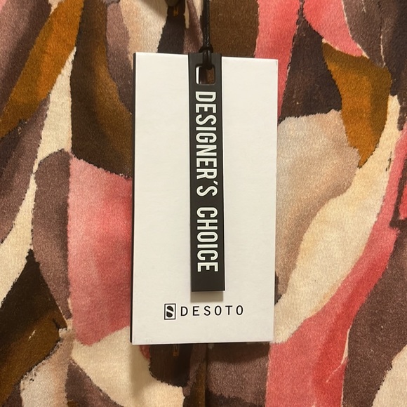 DESOTO PIA BLOUSE, w/ Sheet Long Sleeve, Cotton/chiffon, size 42 - Picture 8 of 15